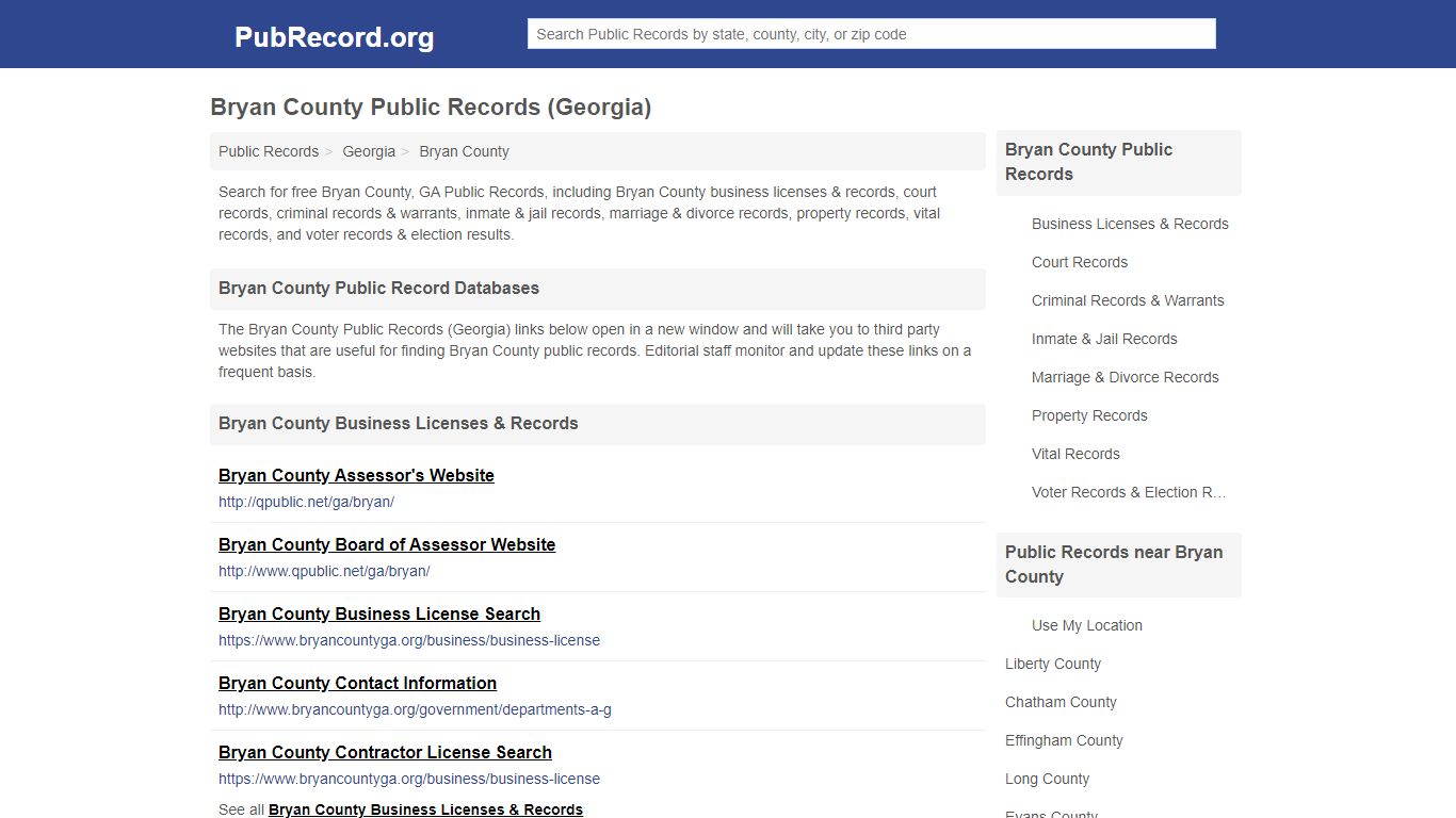 Free Bryan County Public Records (Georgia Public Records)